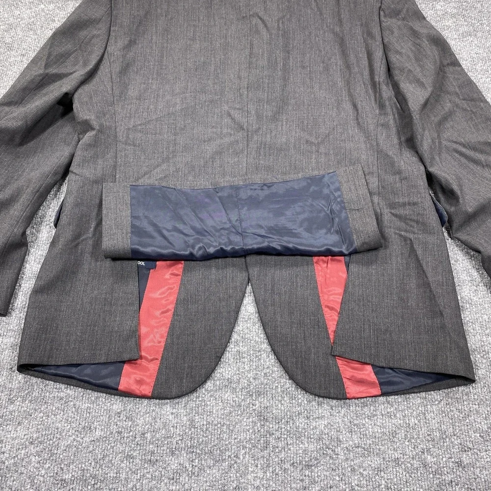 Daniel Hechter Blazer Mens 40S Charcoal Grey 100%‎ Wool Two Button Suit Jacket